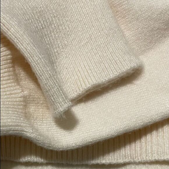 Zara Cropped Side Frill Knit Top In Cream Size Small - Picture 8 of 11